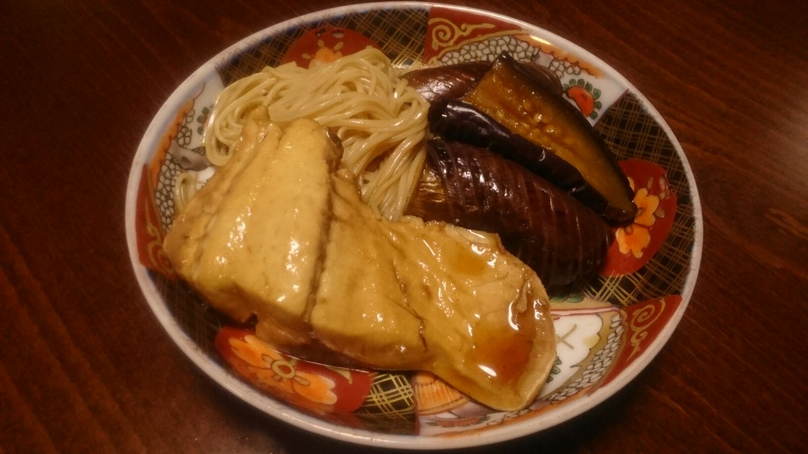 コズクラとなすとそうめんの煮物